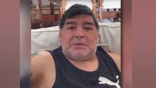 Diego Armando Maradona, durante un vídeo