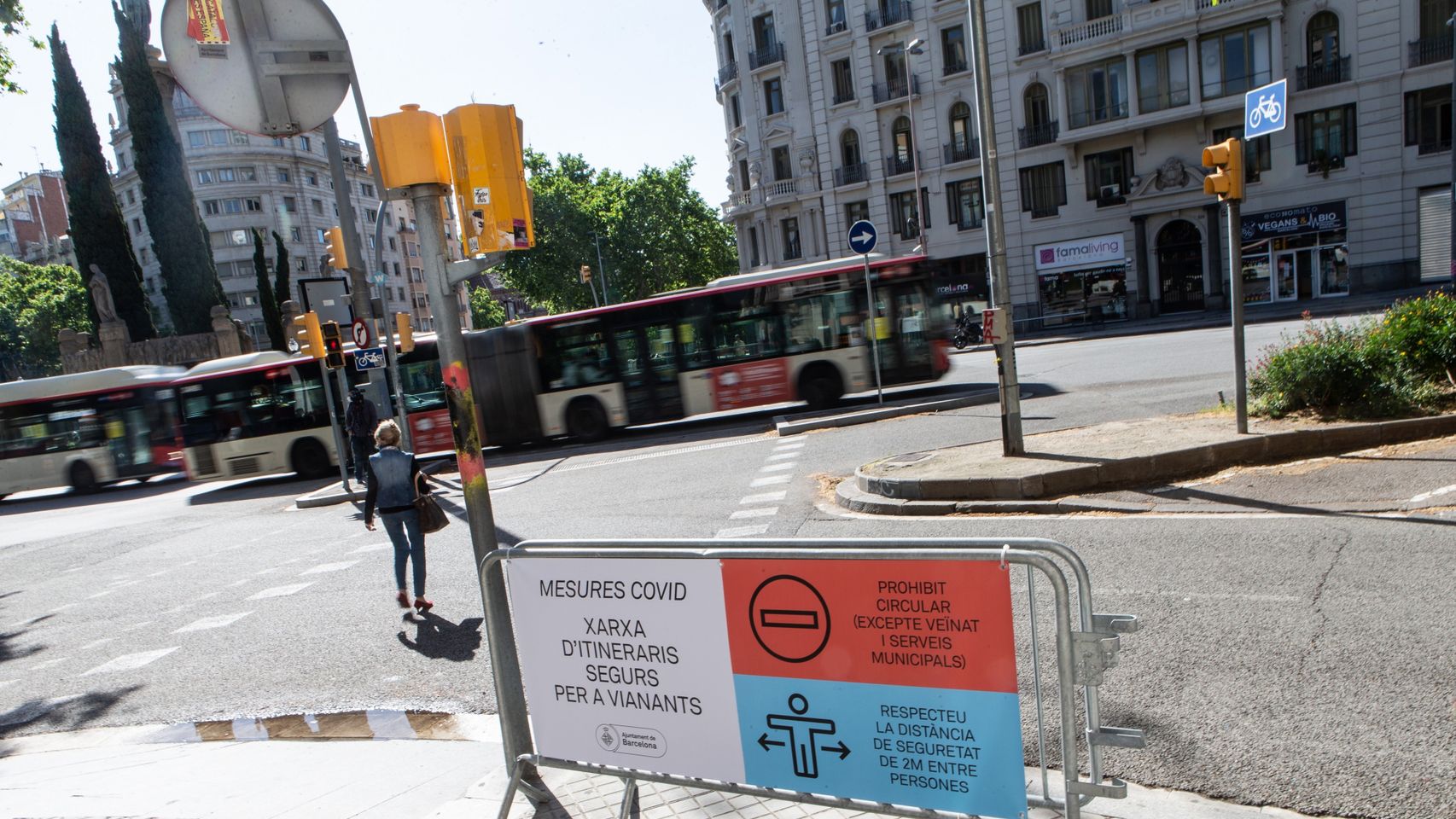 Reordenación del tráfico en la Diagonal de Barcelona