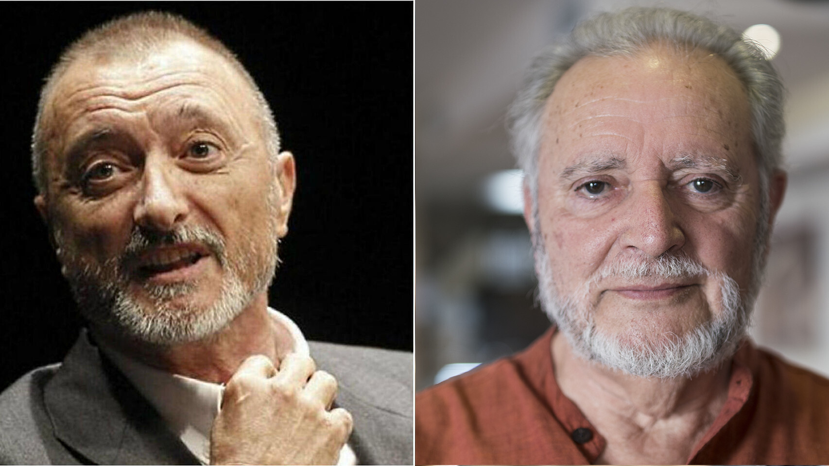 Pérez-Reverte y Julio Anguita en un fotomontaje