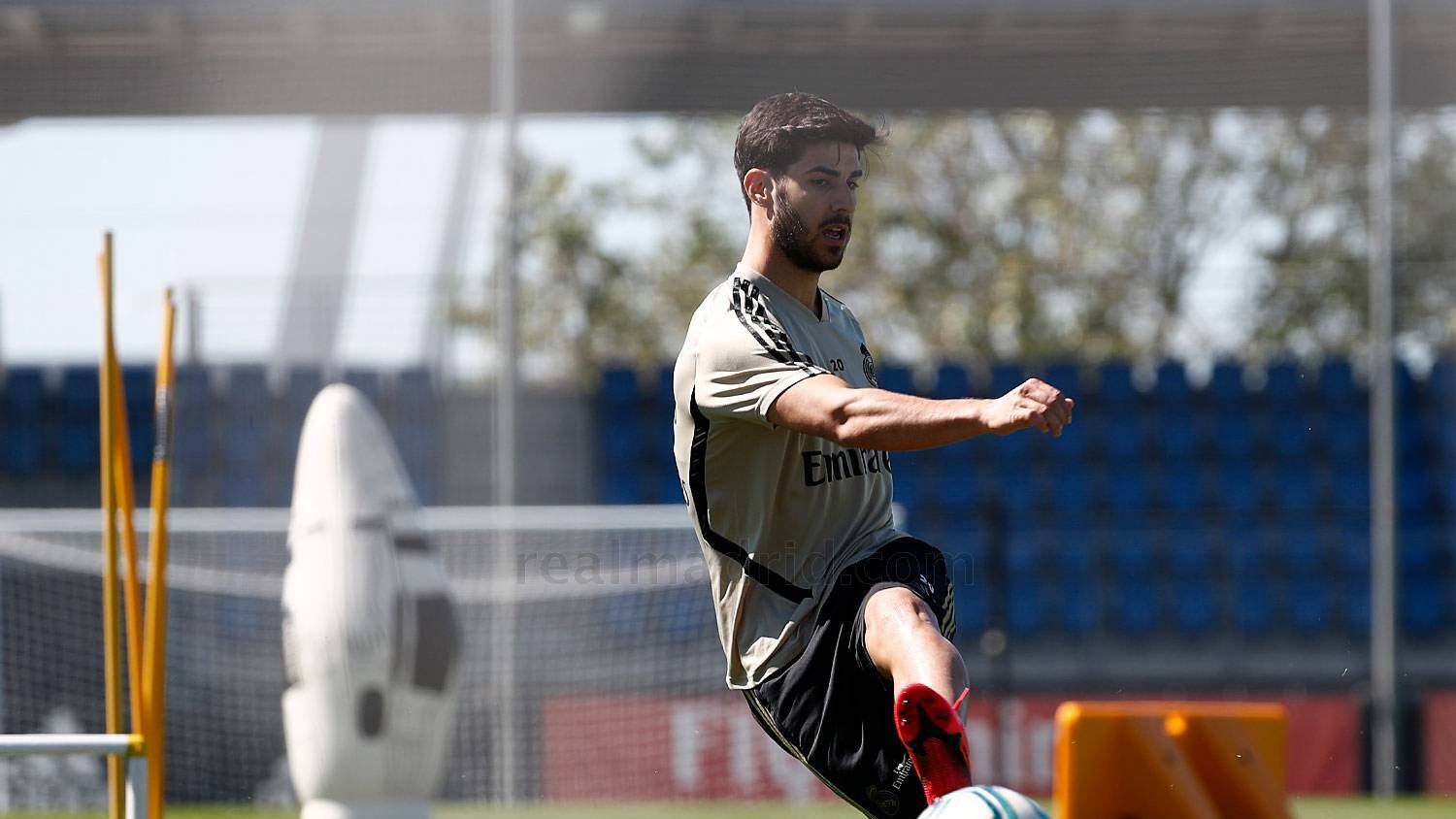 Marco Asensio, durante el primer entrenamiento en grupo