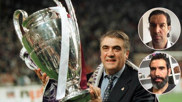 Fernando Sanz y Lorenzo Sanz recuerdan a su padre en el 22 aniversario de la Séptima del Real Madrid