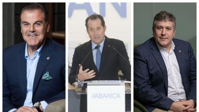 De izquierda a derecha: Fernando Vidal, Juan Carlos Escotet y Miguel Otero