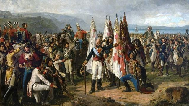 El Juramento del Marqués de la Romana, donde el militar jura con sus tropas lealtad a la patria en 1808.