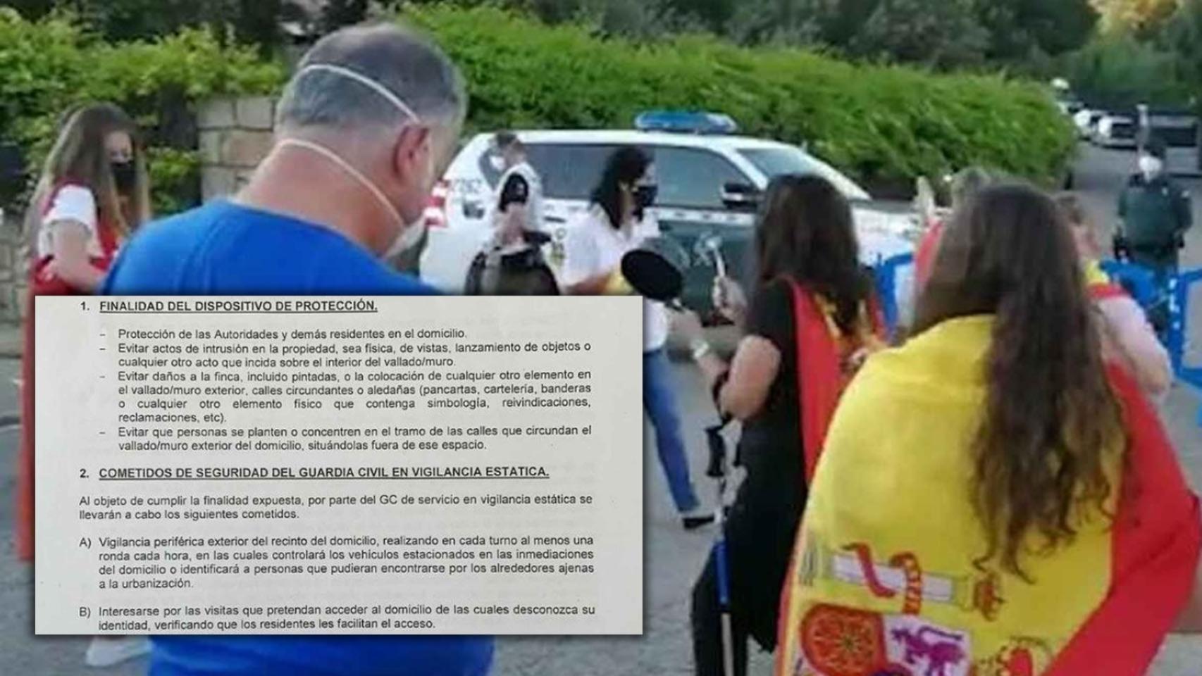 Protesta ante la casa de Iglesias y Montero esta misma semana.