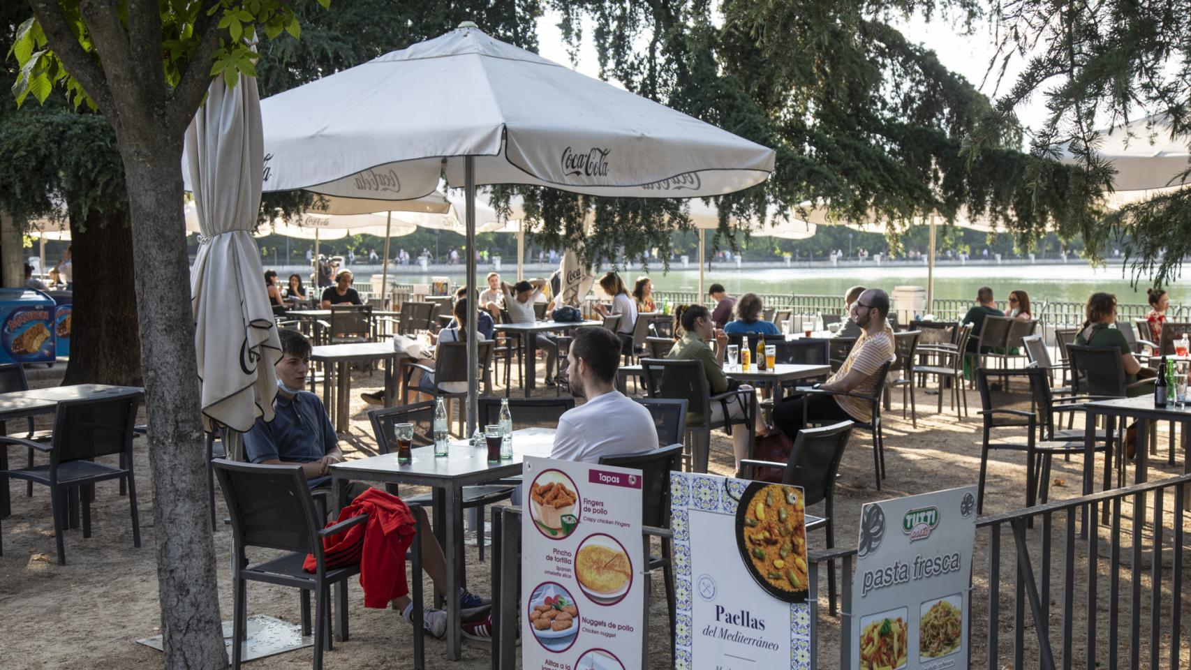 Una terraza del Parque del Retiro.