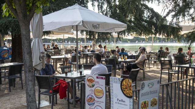 Una terraza del Parque del Retiro.