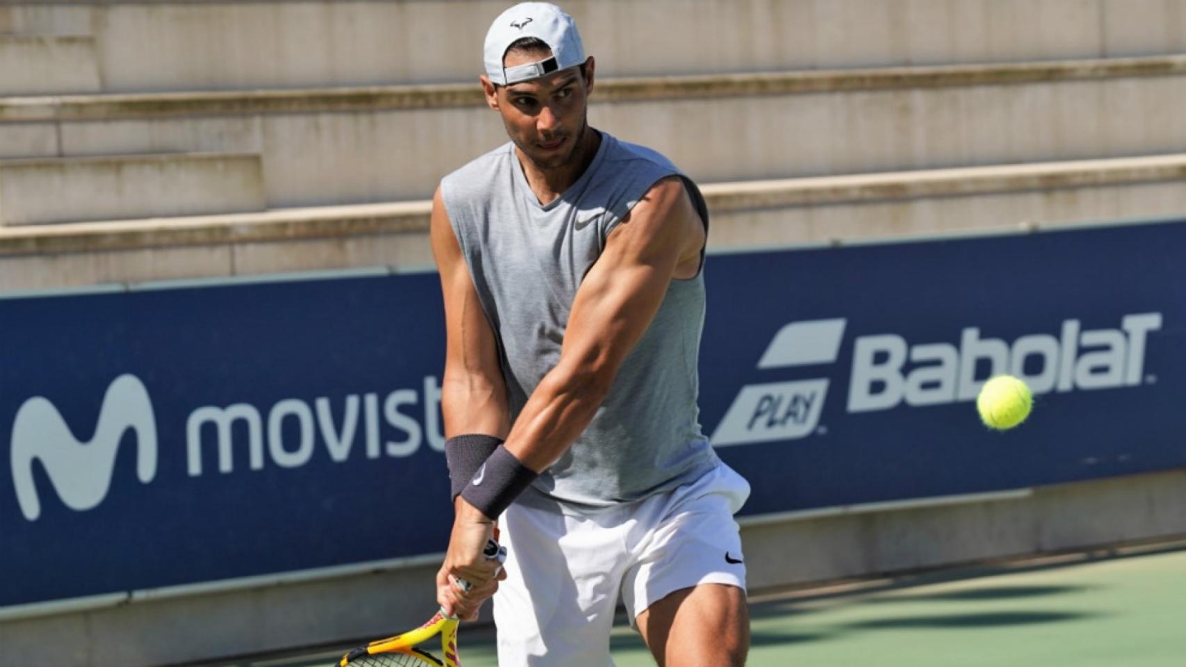 Rafa Nadal, en su academia de Manacor