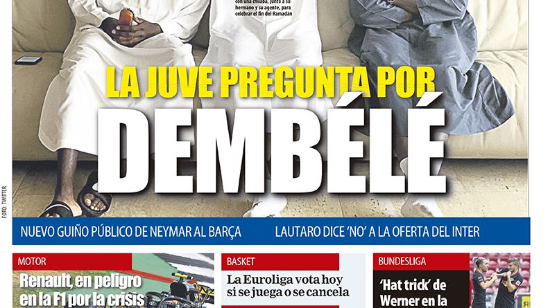 Portada Mundo Deportivo (25/05/20)
