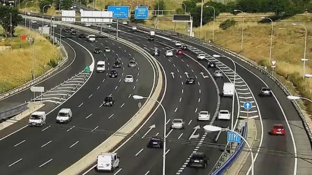 Imagen de los accesos de Madrid durante la mañana del 25 de mayo.