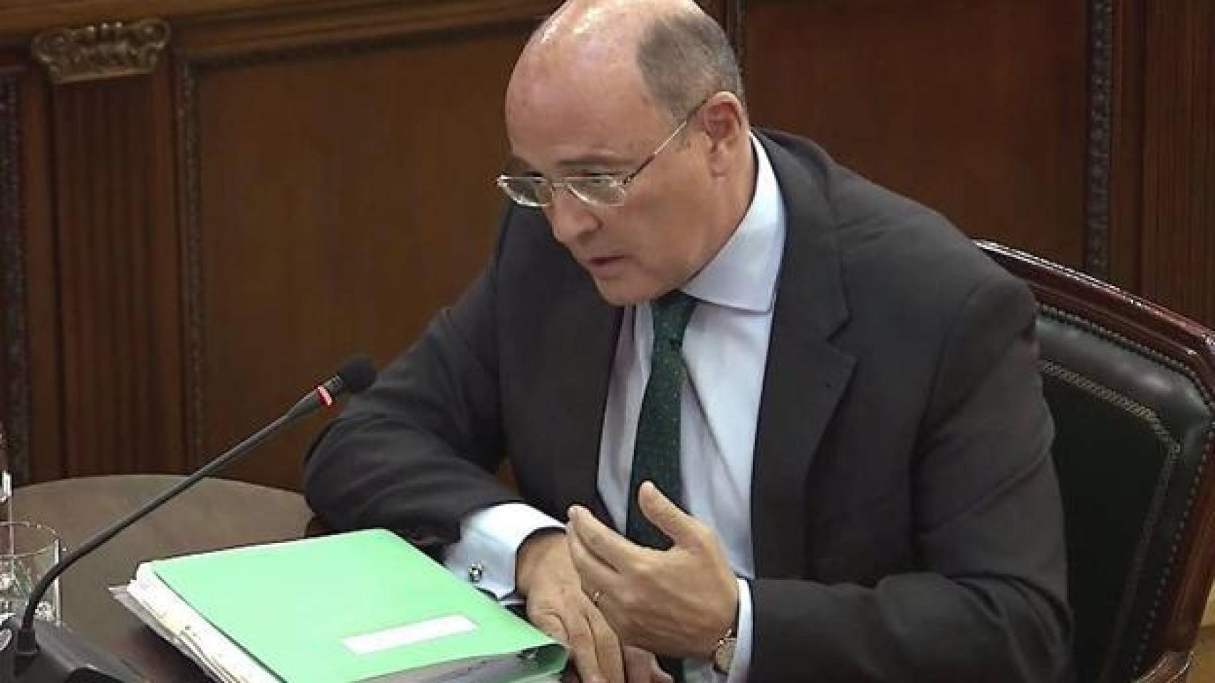 Pérez de los Cobos, durante su declaración en el juició del 'procés'.