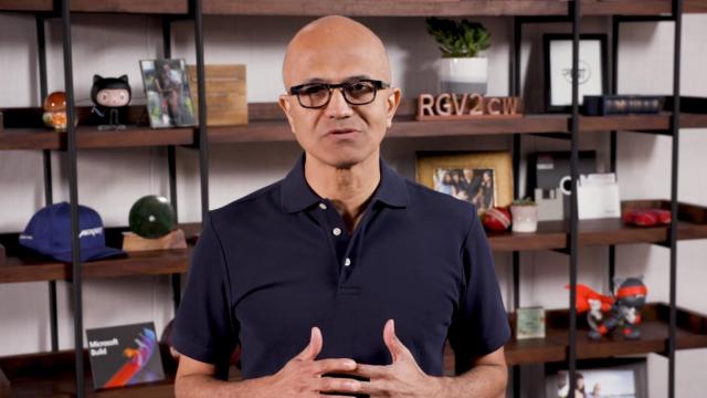 Satya Nadella, durante su intervención en el Microsoft Build 2020