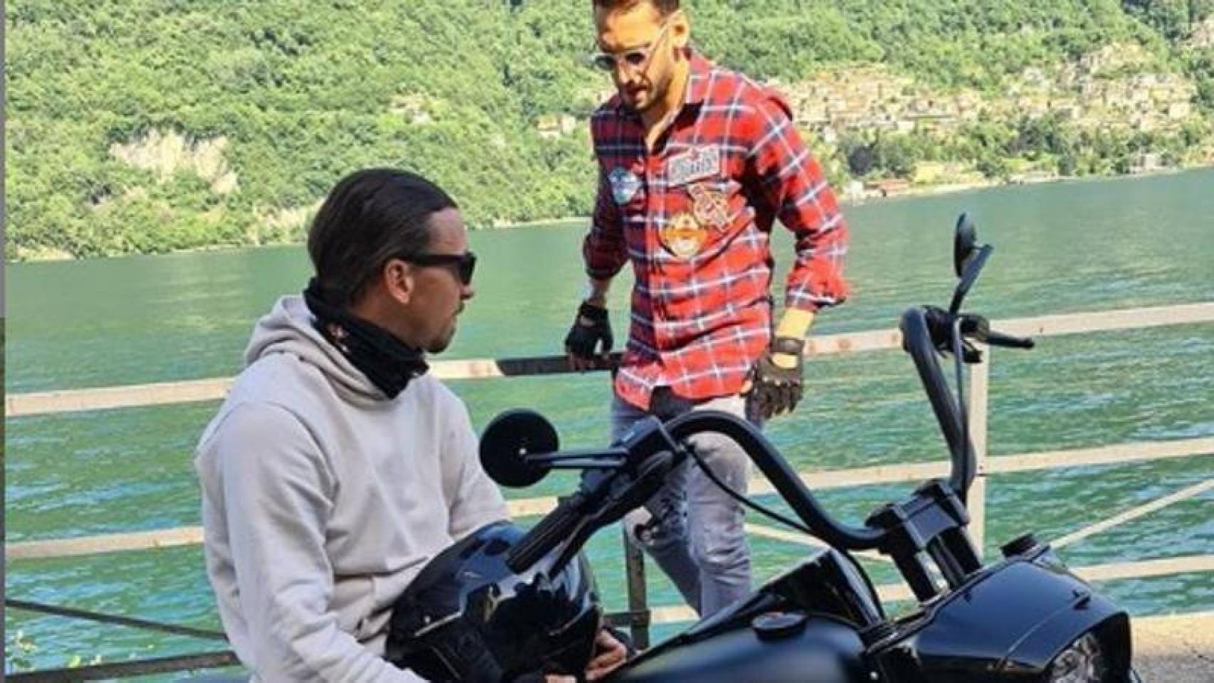Zlatan Ibrahimovic con su motocicleta