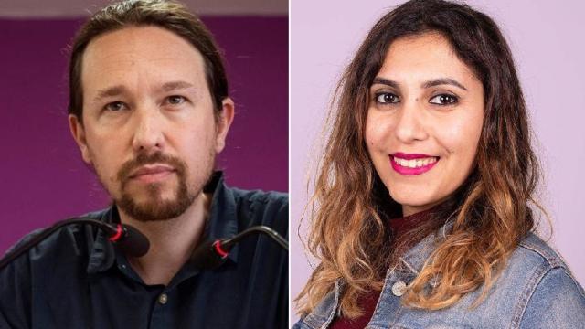 Pablo Iglesias y su exasesora Dina Bousselham.