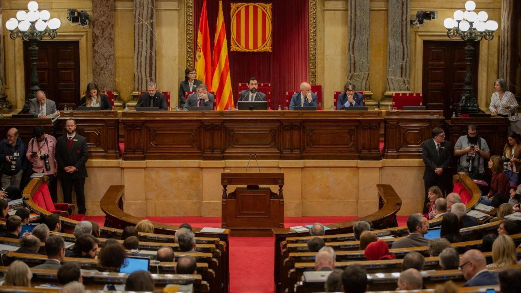 El pleno del Parlament.