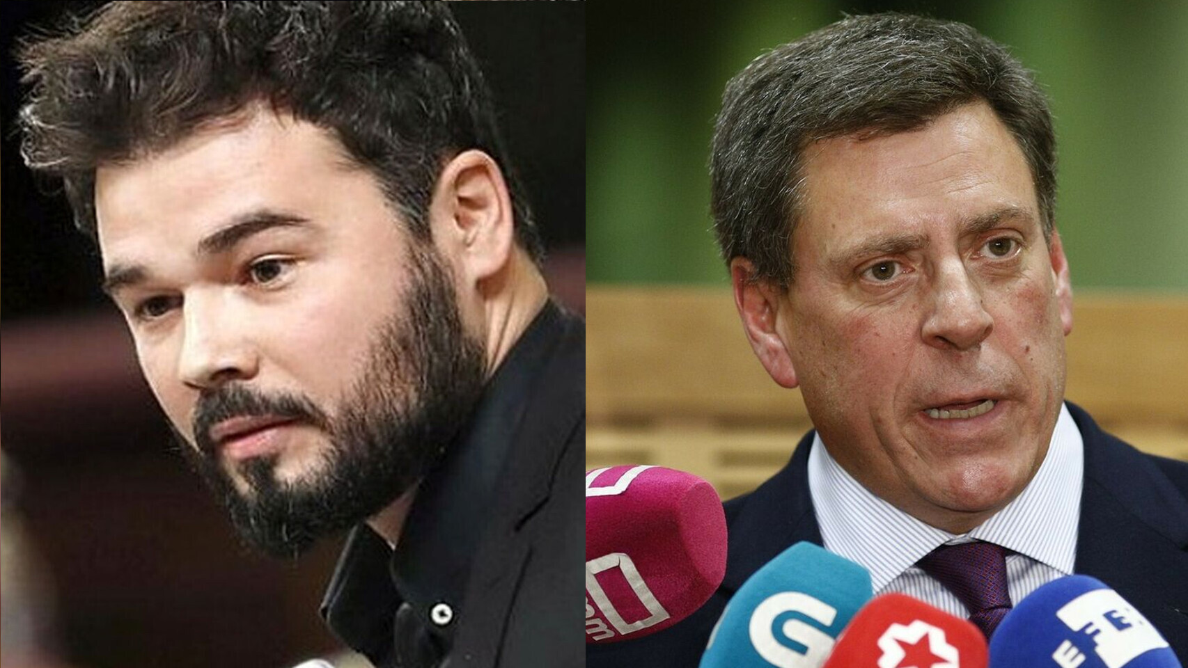 Gabriel Rufián y Juan Carlos Quer en un fotomontaje