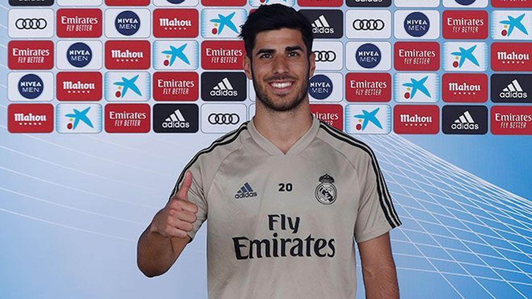 Marco Asensio, futbolista del Real Madrid, en Valdebebas