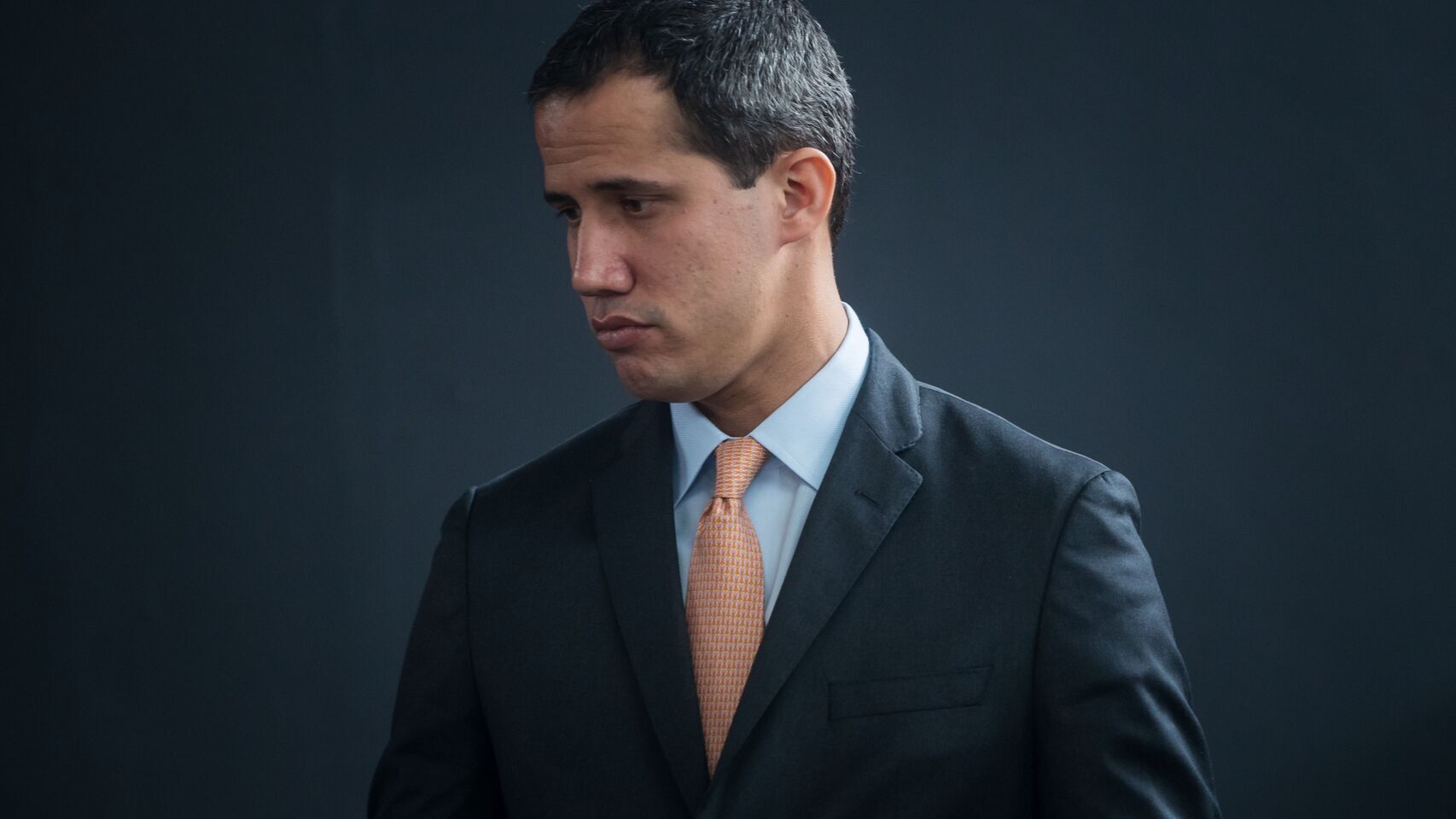 Juan Guaidó, durante una sesión parlamentaria en la sede de el Hatillo, en Caracas.