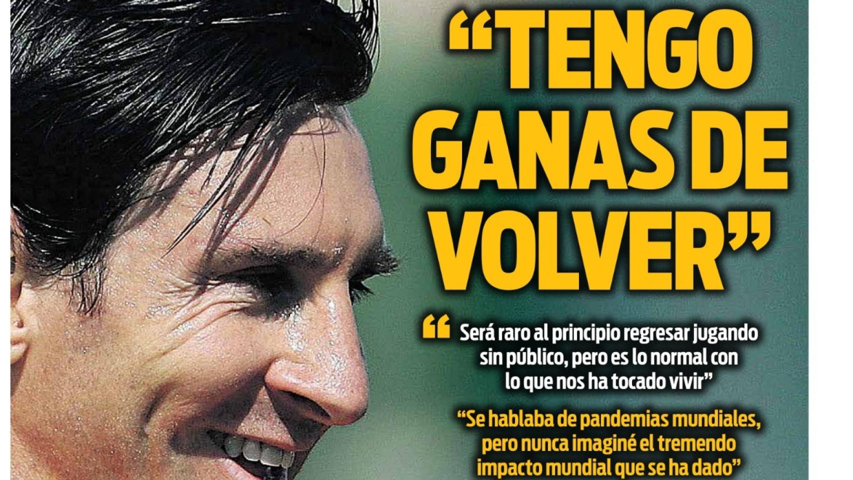 La portada del diario SPORT (28/05/2020)