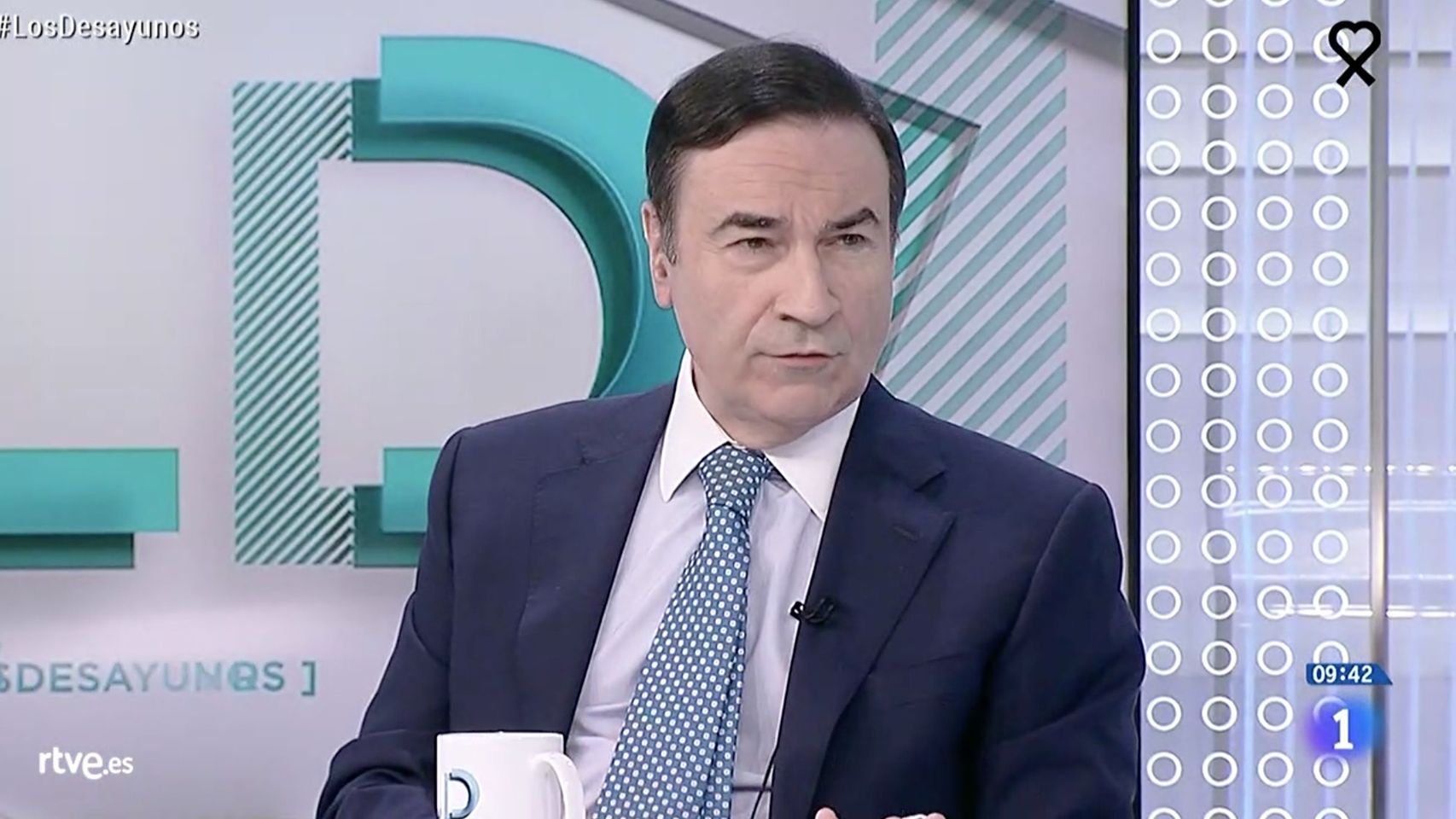 Pedro J. Ramírez, durante una de sus intervenciones en Los Desayunos de TVE.