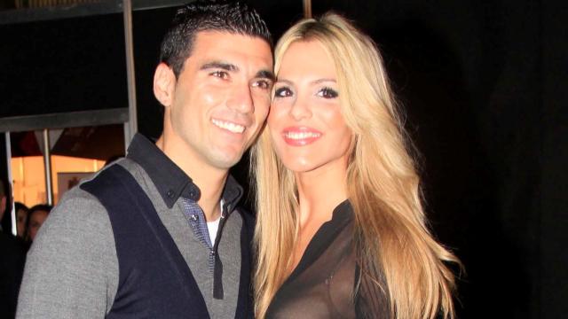 José Antonio Reyes y Noelia López en el Salón Internacional de la Moda Flamenca en 2012.