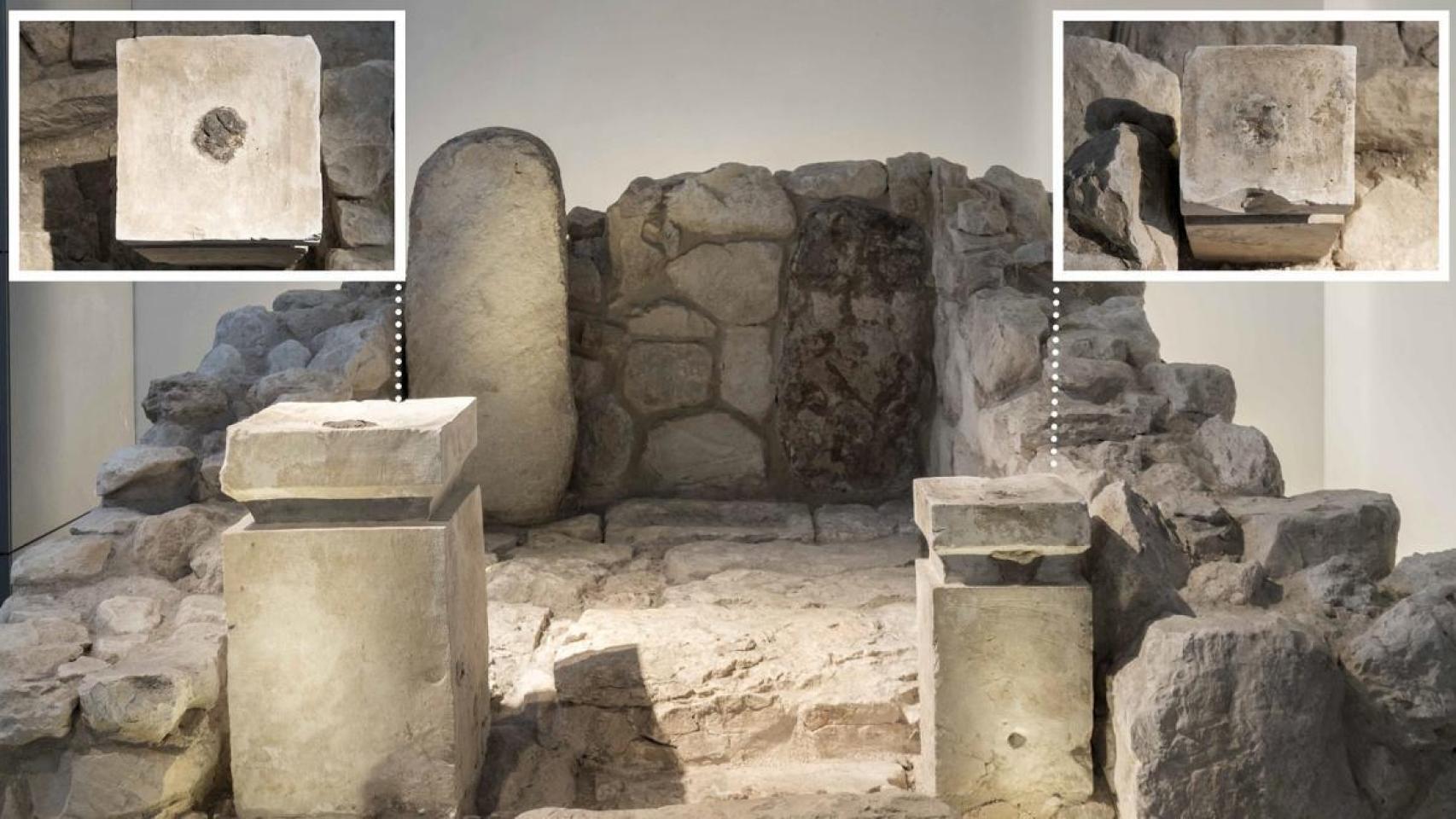 Reconstrucción de la cella del santuario judaico de Arad.