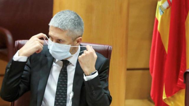 El ministro del Interior, Fernando Grande-Marlaska, este viernes en el Senado.