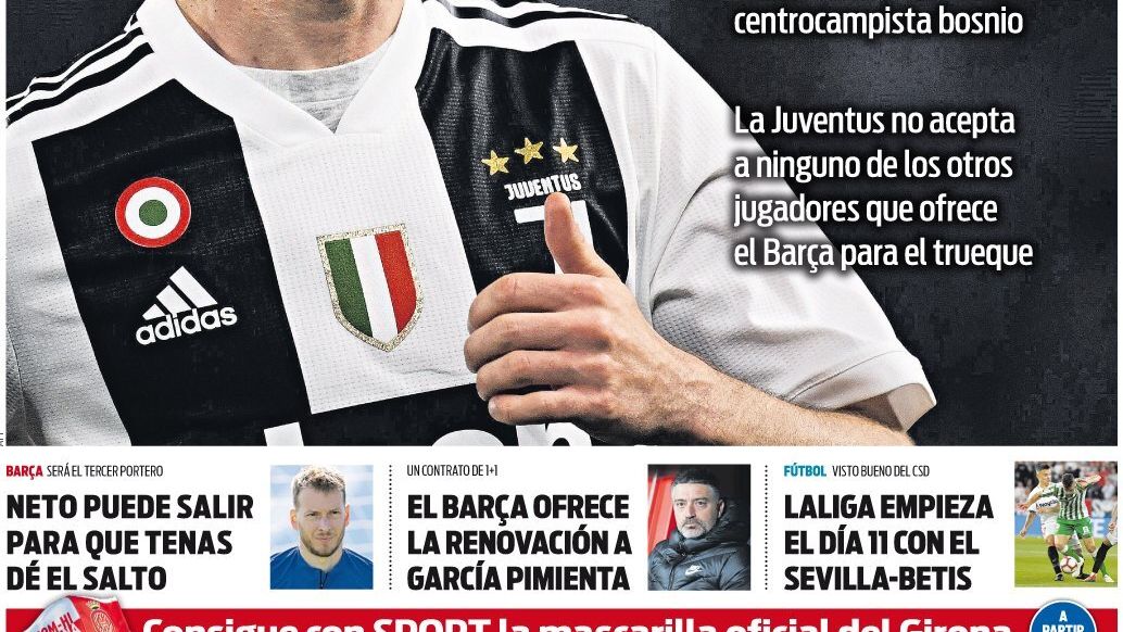 La portada del diario Sport (30/05/2020)