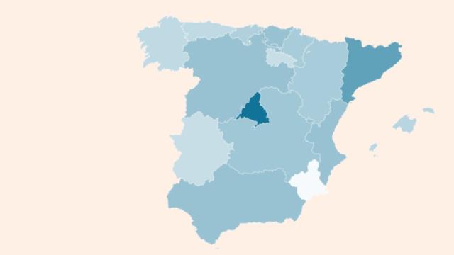 Mapa sobre la asistencia a los centros de trabajo durante el confinamiento.