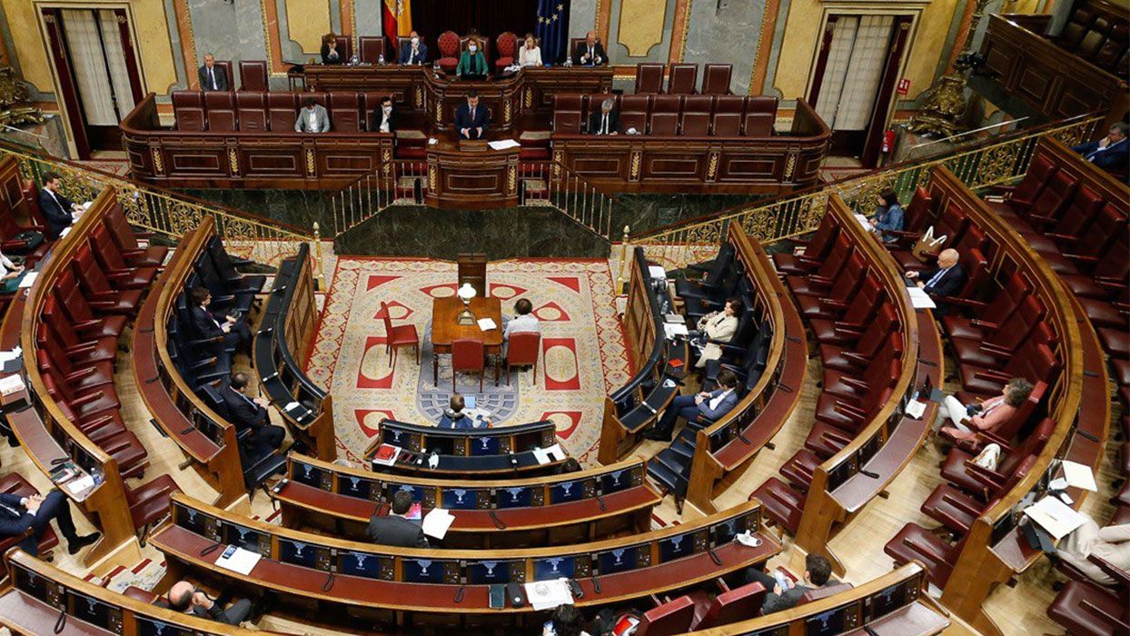 Pleno del Congreso de los Diputados celebrado durante el estado de alarma.