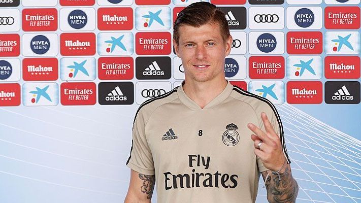 Toni Kroos, durante la entrevista de este miércoles