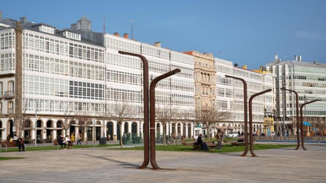 El paseo de la Marina, en A Coruña.