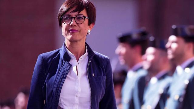 María Gámez durante un acto con la Guardia Civil, ya como directora general.