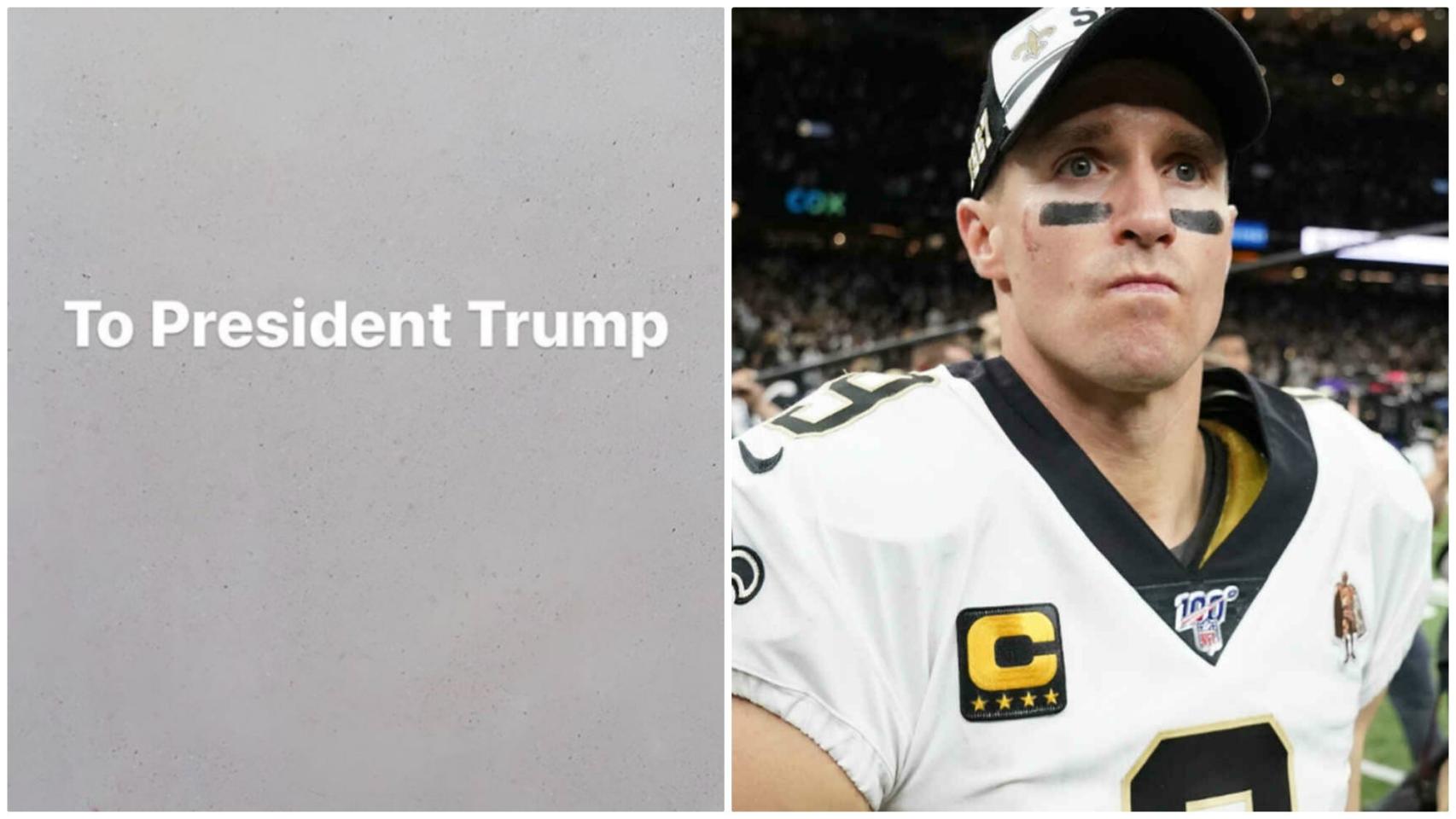 La carta de Drew Brees a Donald Trump
