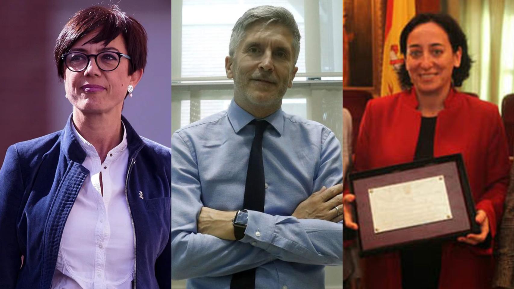 María Gámez, Fernando Grande-Marlaska y Carmen Rodríguez-Medel.