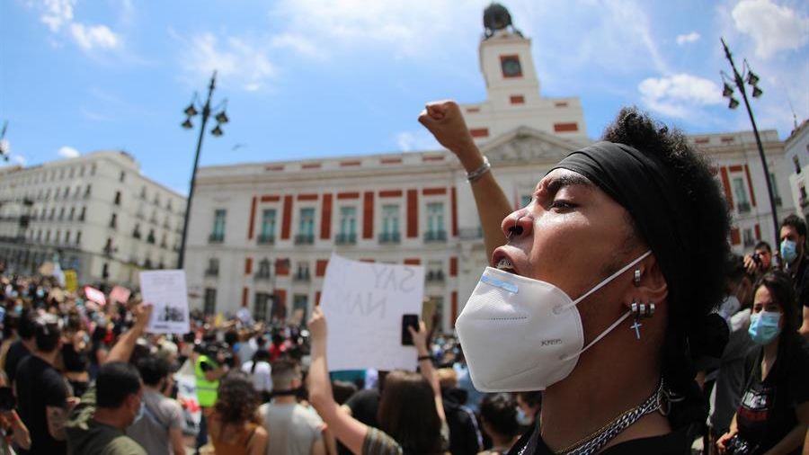 Concentración contra el racismo en Madrid.