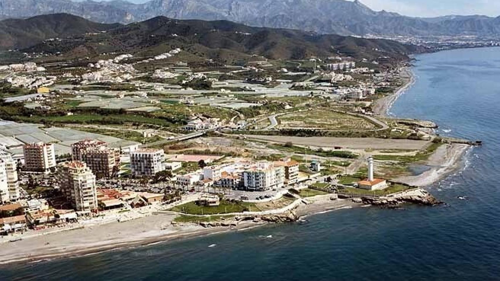 Vista de la zona costera de Torrox, en la Costa del Sol oriental de Málaga.