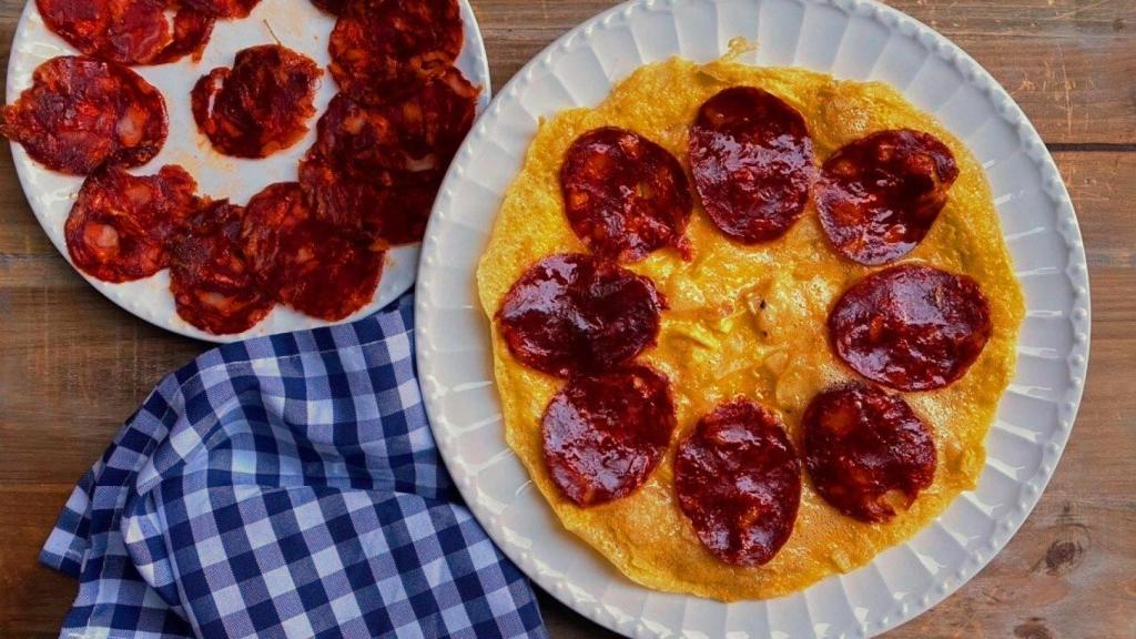 Tortilla vaga con Chorizo Joselito.
