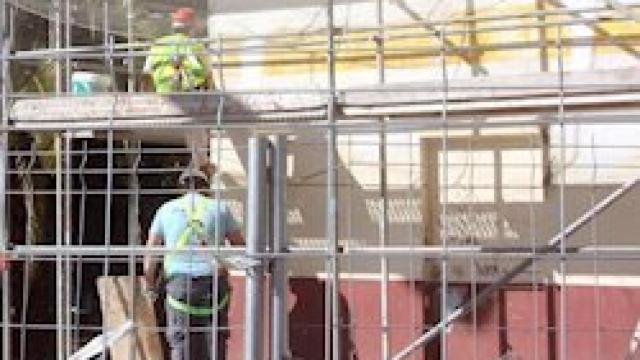 Imagen de un edificio en obras.