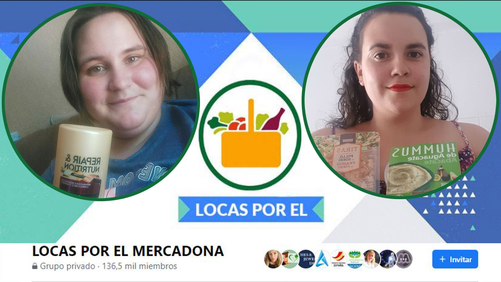 Miriam y Paula, usuarias del grupo Locas por el Mercadona.