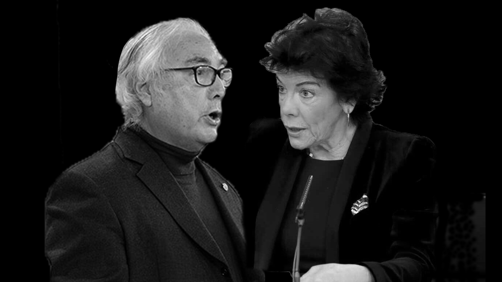 Manuel Castells e Isabel Celaá.