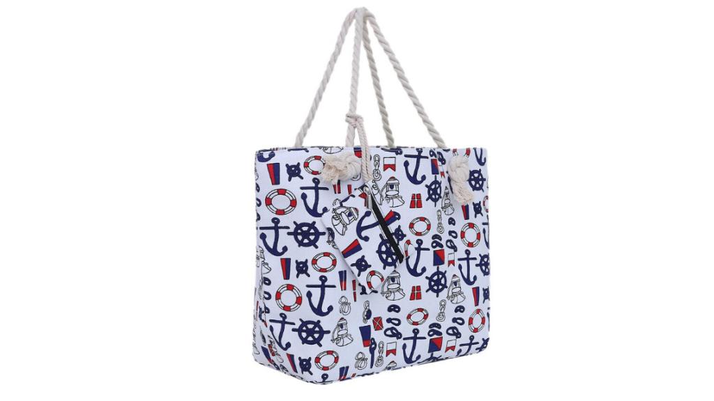 Bolsa de playa grande con cremallera