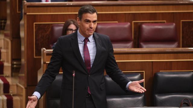 Pedro Sánchez, en el Congreso.