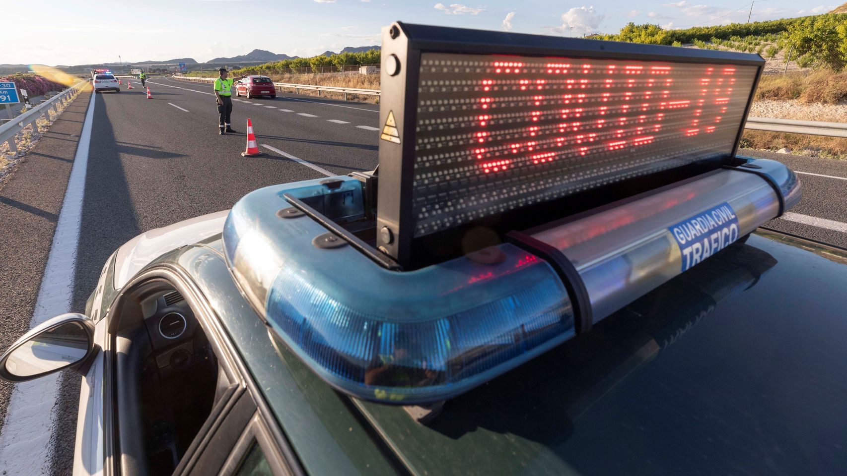 Imagen de un control de tráfico.