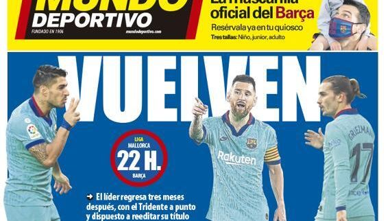 La portada del diario Mundo Deportivo (13/06/2020)