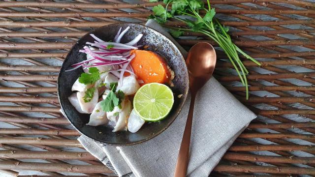 Ceviche de lubina