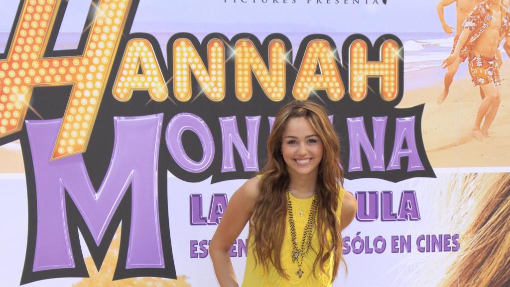 Miley Cyrus, en la 'prèmiere' de la película de Hannah Montana.