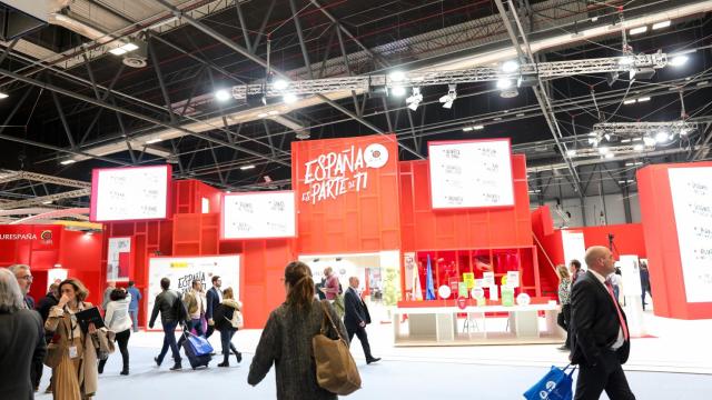 Entrada al pabellón de España en Ifema durante la inauguración de la Feria Internacional de Turismo de Madrid, FITUR 2020.