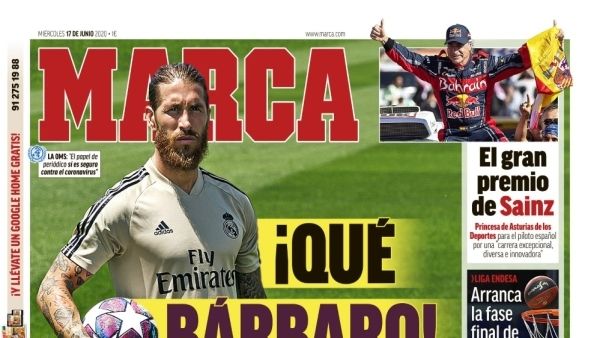 La portada del diario MARCA (17/06/2020)