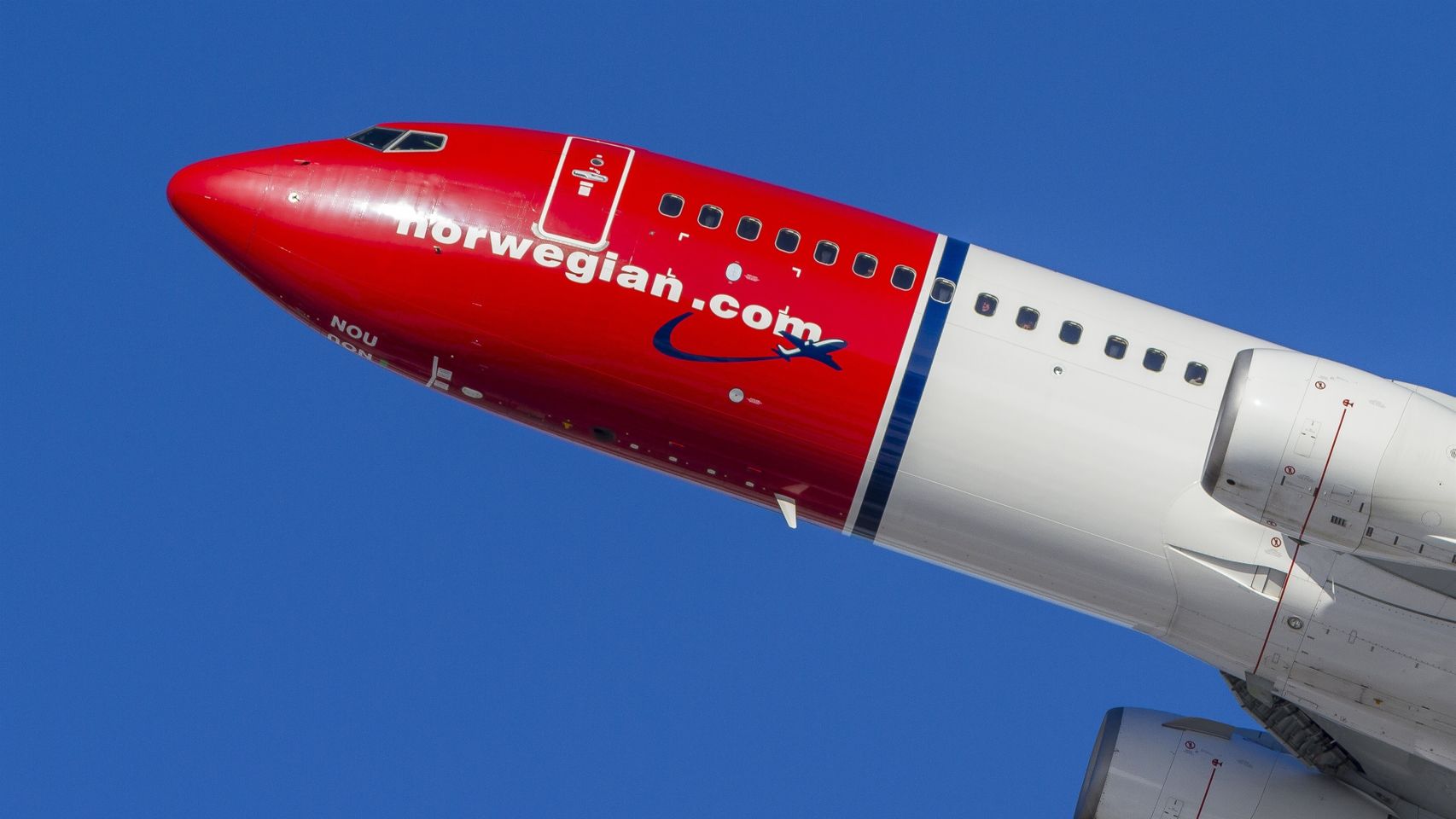 Imagen de una avión de Norwegian.
