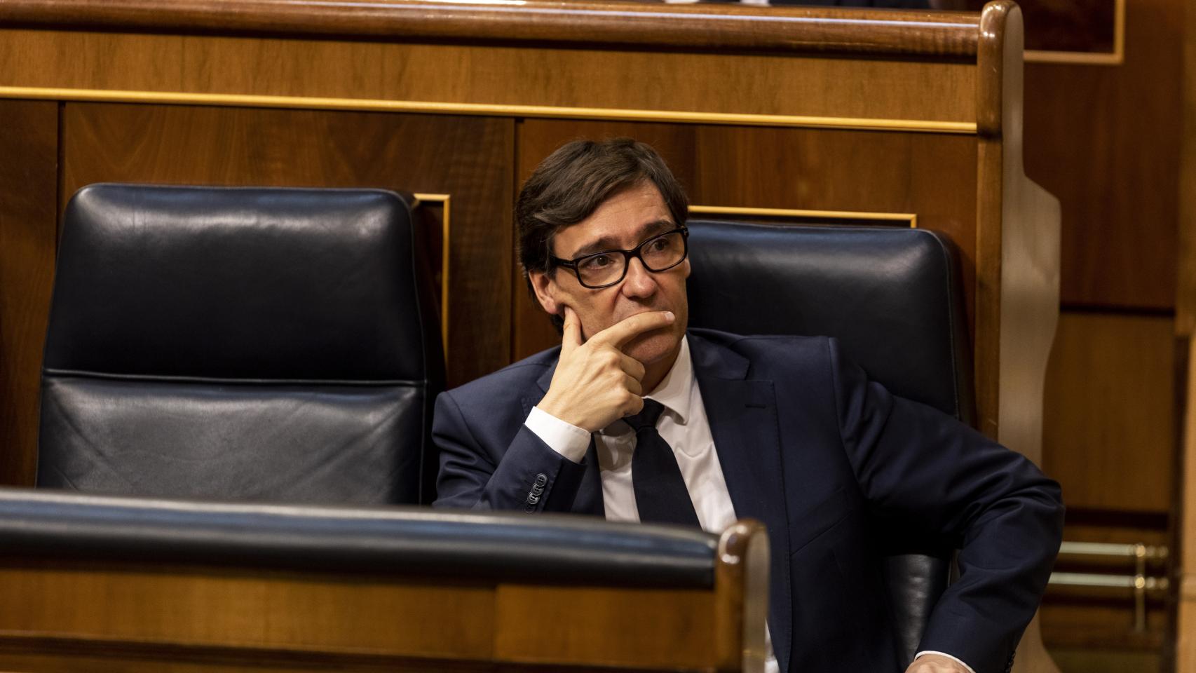 Salvador Illa, en el Congreso de los Diputados durante su etapa como ministro de Sanidad.